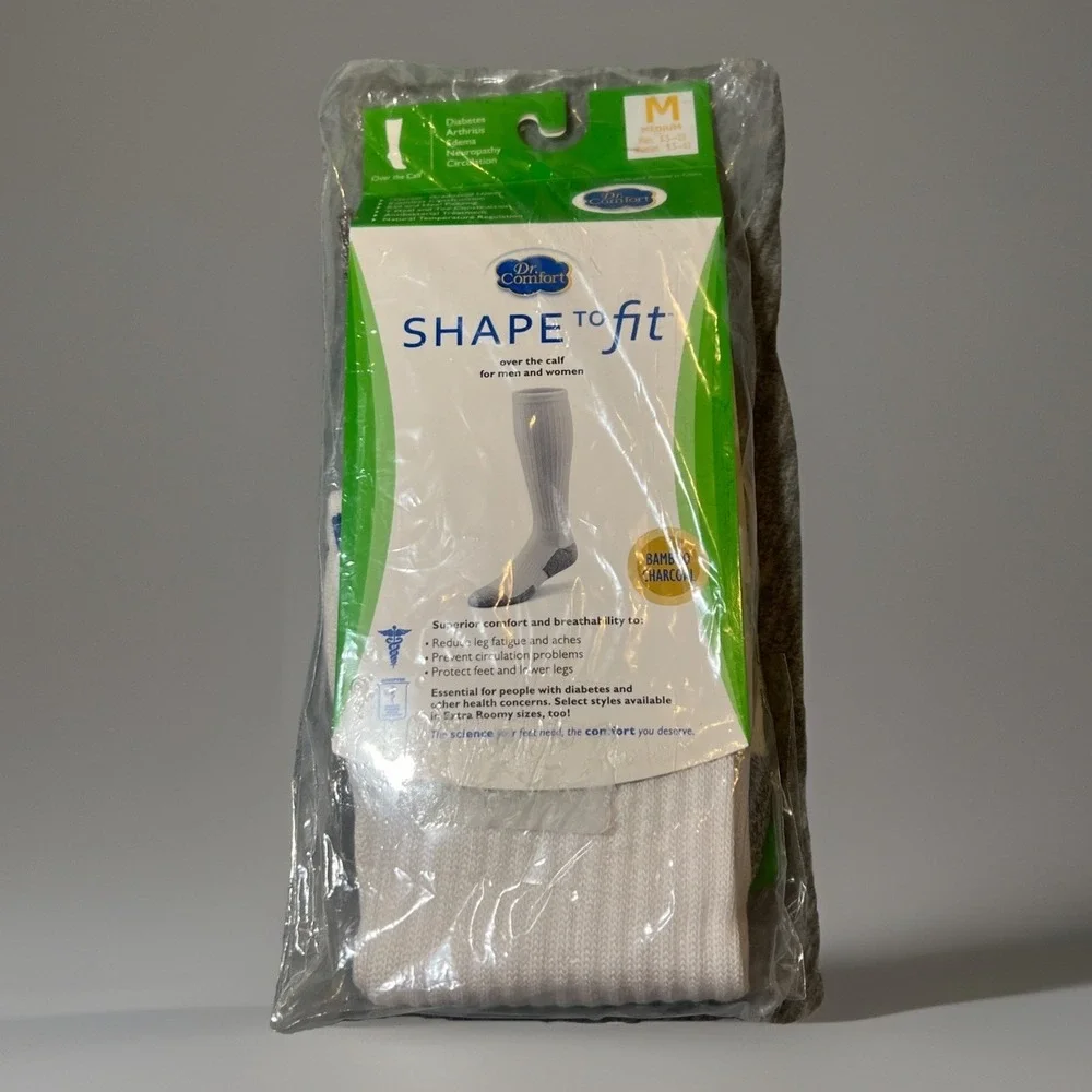 Dr Comfort Compression Socks Unisex M‎ Shape to Fit Men 8.5-10 Women 9.5-11 New